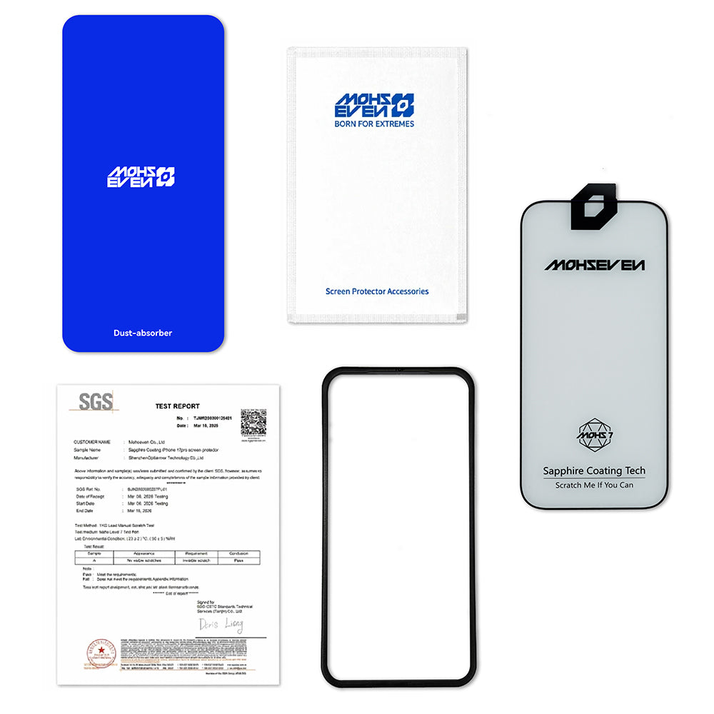 Apple iPhone 17 Pro Mohseven M7 Sapphire Coating Privacy Hayalet Temperli Cam Ekran Koruyucu + Hizalama Aparatlı