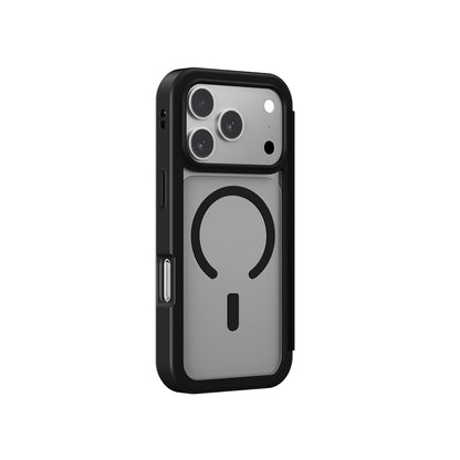 Apple iPhone 17 Pro PU Kartlıklı Kapaklı Amazingthing Glamour Foilo Serisi Kılıf