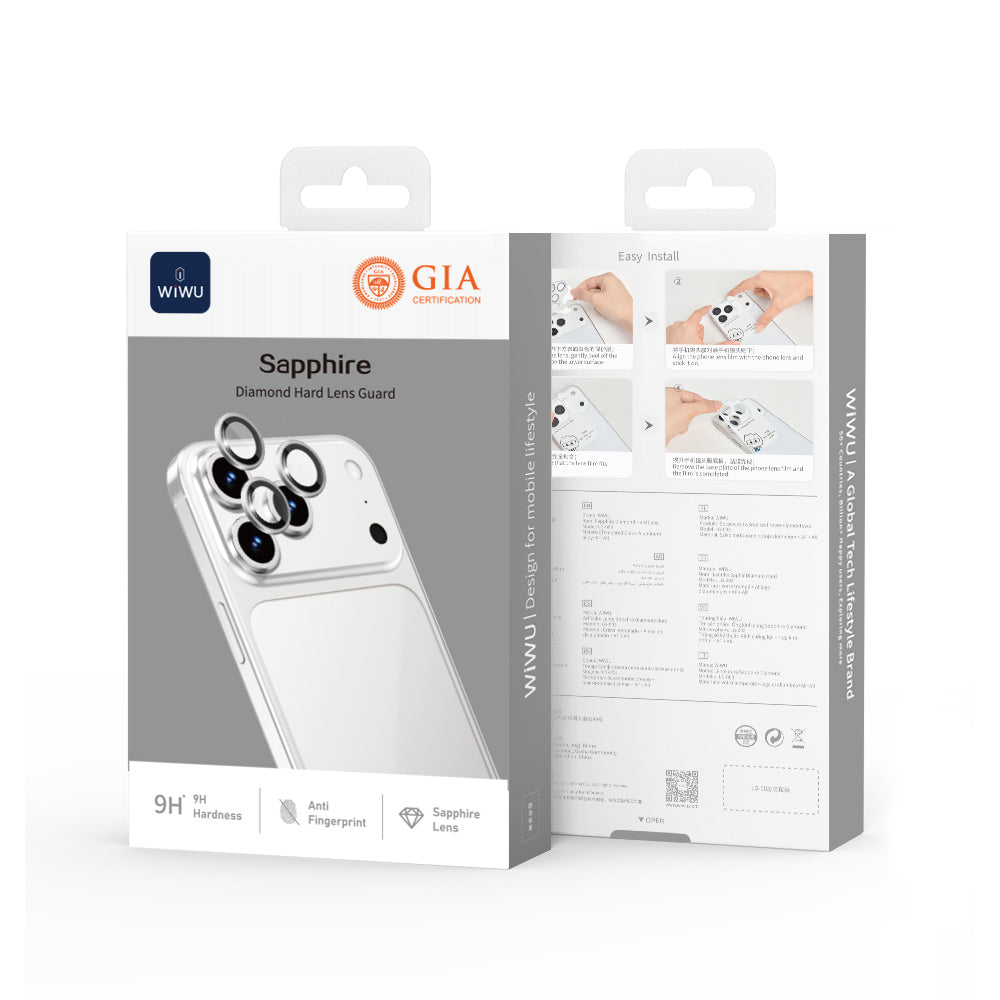 Apple iPhone 17 Pro Wiwu LG-003 Lens Guard Çizilmeye Karşı Dayanıklı Safir Kamera Lens Koruyucu