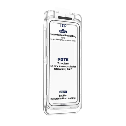 Apple iPhone 17 Pro Wiwu SQ-008 Oleofobik Easy Install Darbeye Karşı Dayanıklı Temperli Cam Ekran Koruyucu + Kolay Uygulama Aparatlı