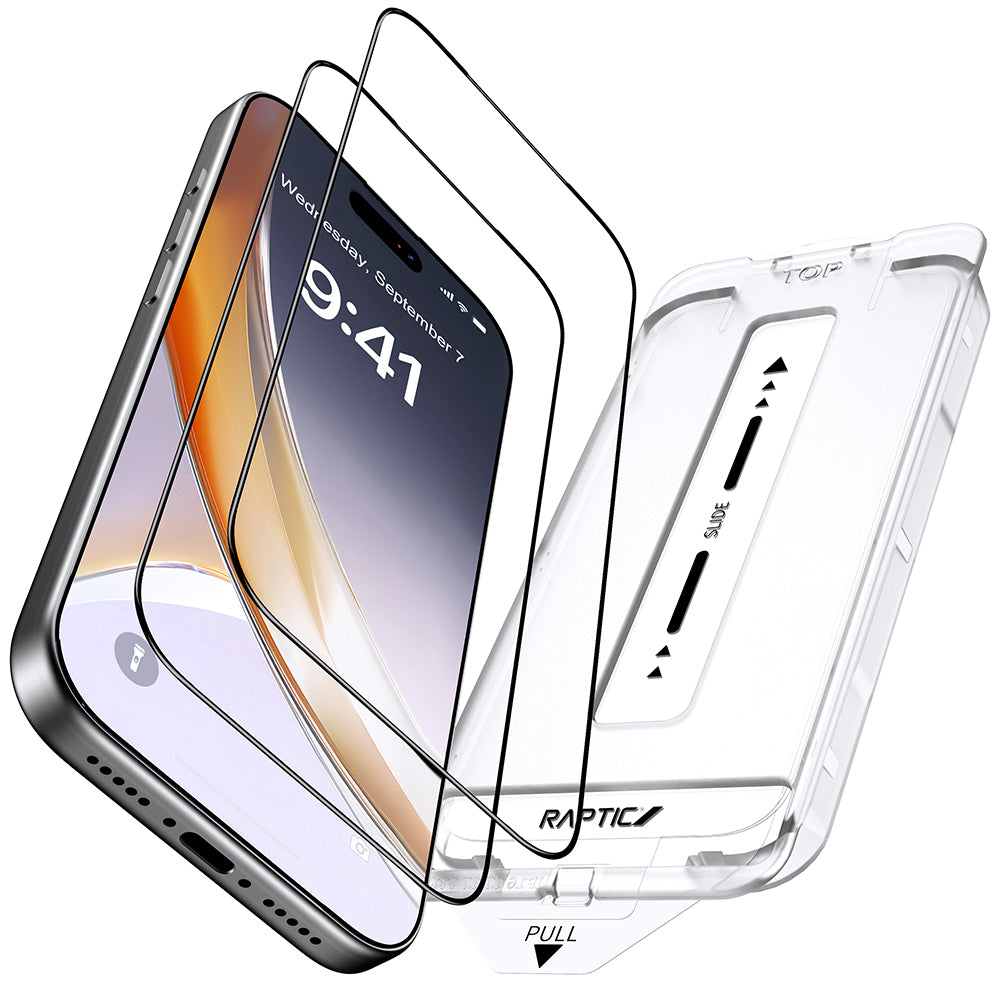 Apple iPhone 17 Raptic Air Glass 2.5D Ekran Koruyucu 2 Adet + Kolay Uygulama Aparatlı