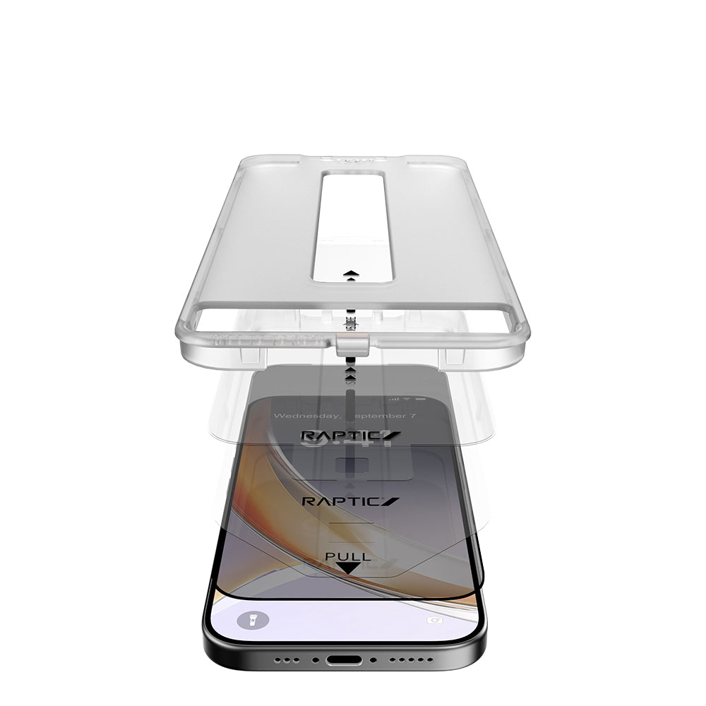 Apple iPhone 17 Raptic Air Glass 2.5D Privacy Hayalet Ekran Koruyucu 2 Adet + Kolay Uygulama Aparatlı