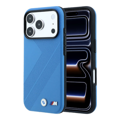 Apple iPhone 18 Pro Kılıf BMW Orjinal Lisanslı M-safe Şarj Özellikli M Logolu Lastik İzi Desenli Kapak