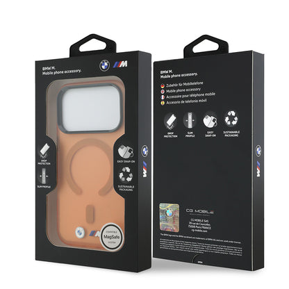 Apple iPhone 18 Pro Kılıf BMW Orjinal Lisanslı M-safe Şarj Özellikli Metal Buton Tasarımlı Buzlu IML Baskılı Kapak