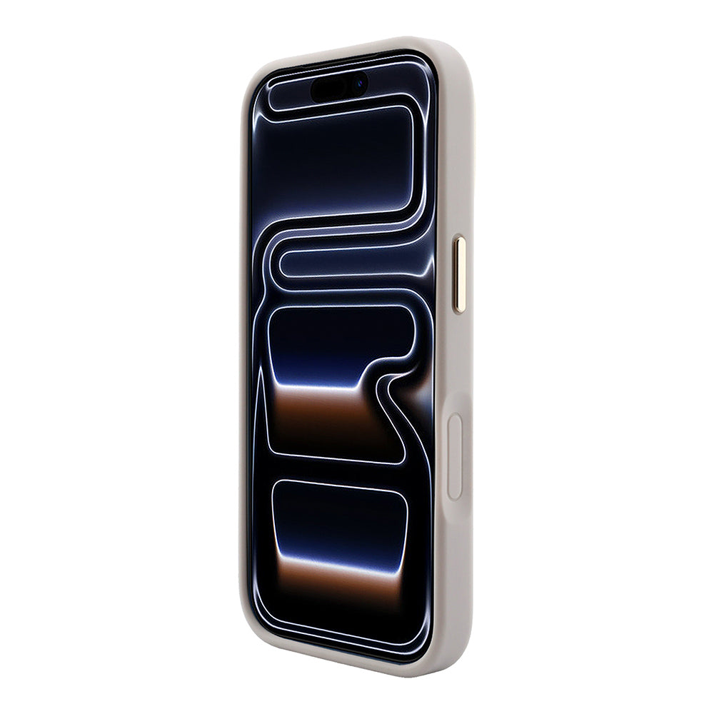Apple iPhone 18 Pro Kılıf Guess Orjinal Lisanslı M-safe Şarj Özellikli Sıcak Baskılı Yazı Logolu C-Magnet PU Deri Peony Kapak