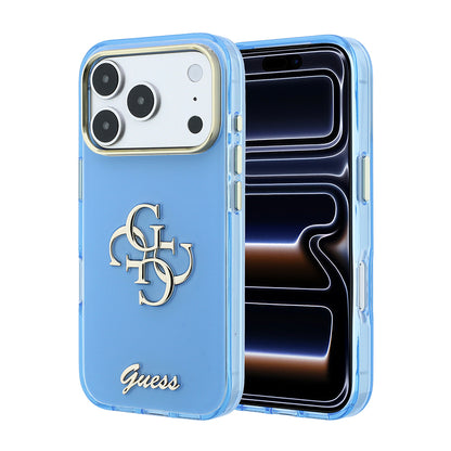 Apple iPhone 18 Pro Kılıf Guess Orjinal Lisanslı Yazı ve 4G Büyük Metal Logolu Silikon Kapak