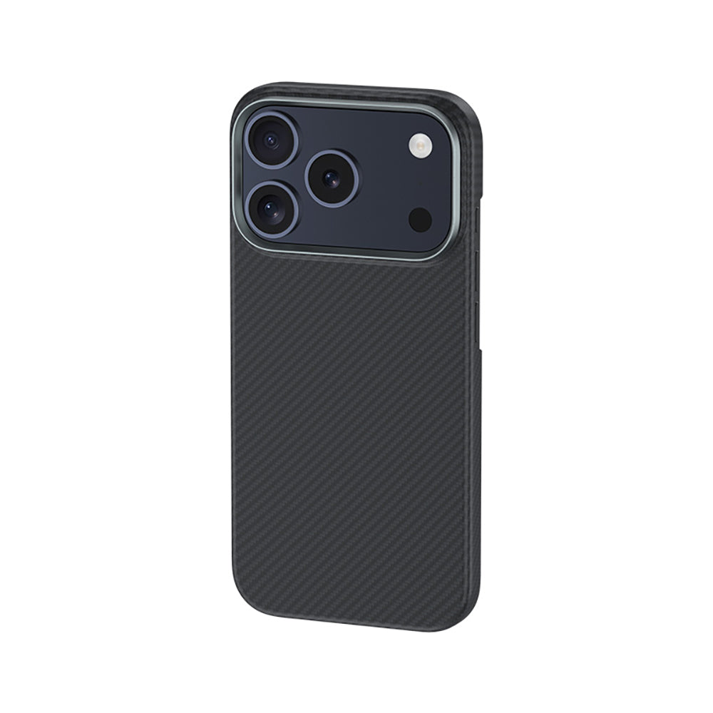 Apple iPhone 18 Pro Kılıf Karbon Fiber M-safe Şarj Özellikli Benks Armor Air Yükseltimiş Kamera Çerçevesi C1 600D Kevlar Kapak