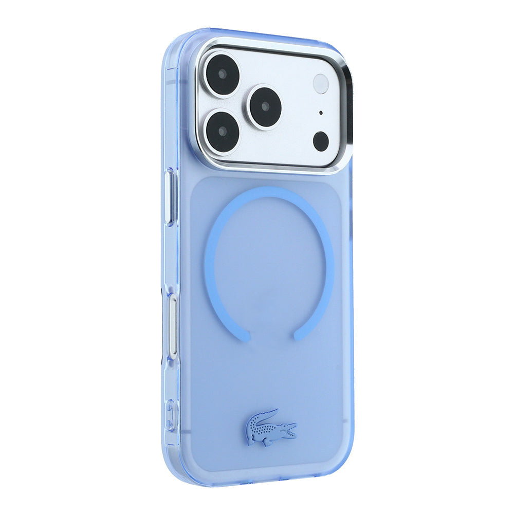 Apple iPhone 18 Pro Kılıf Lacoste Orjinal Lisanslı M-safe C-Magnet İkonik Timsah Logolu IML Frosted Kapak