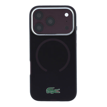 Apple iPhone 18 Pro Kılıf Lacoste Orjinal Lisanslı M-safe Şarj Özellikli Lake Timsah Logolu IML Frosted Kapak