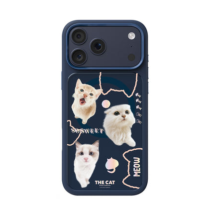 Apple iPhone 18 Pro Kılıf M-safe Şarj Özellikli 3D Baskılı Tasarım Mutural The Cat Serisi Kapak