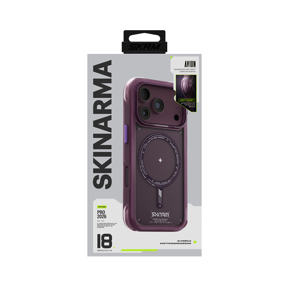 Apple iPhone 18 Pro Kılıf M-Safe Şarj Özellikli Airbag Tasarımlı Skinarma Avion Kapak