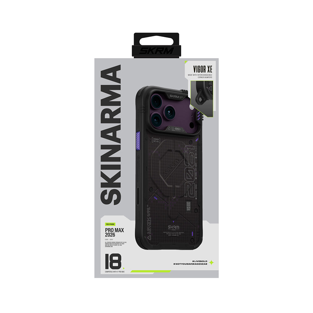 Apple iPhone 18 Pro Kılıf M-Safe Şarj Özellikli Airbag Tasarımlı Skinarma Vigor XE Kapak