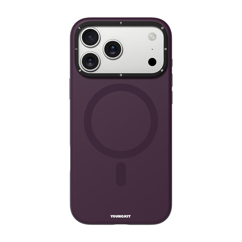 Apple iPhone 18 Pro Kılıf M-safe Şarj Özellikli Kamera Standlı Youngkit Bitty Cream Kapak