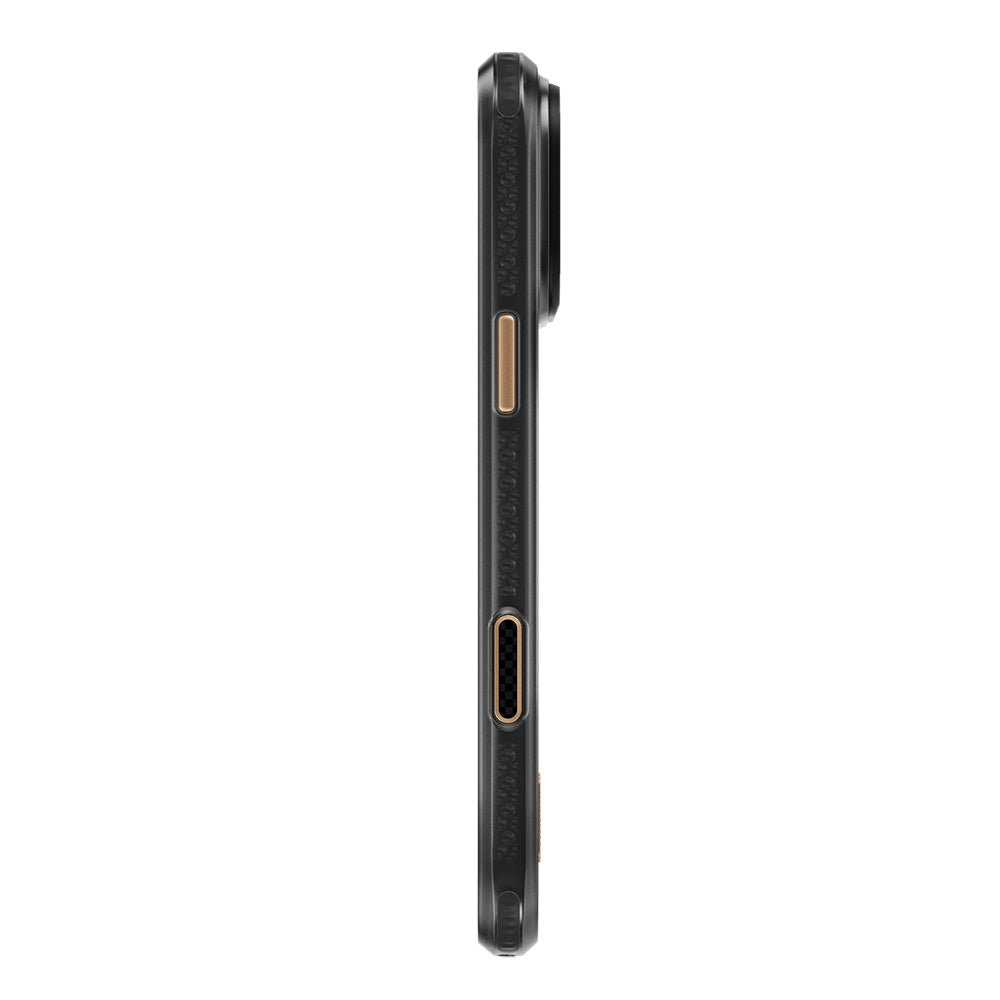 Apple iPhone 18 Pro Kılıf M-safe Şarj Özellikli Metal Kamera Çerçeveli Raptic Aramid Dual Karbon Fiber Mondrian Serisi Kapak