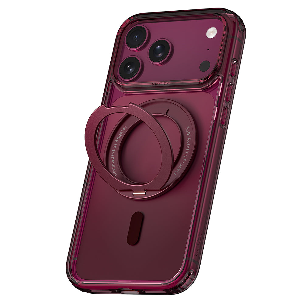 Apple iPhone 18 Pro Kılıf M-safe Şarj Özellikli Raptic Air Stand Serisi Aynalı Arka Yüzey Standlı Kapak