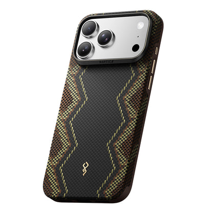 Apple iPhone 18 Pro Kılıf M-safe Şarj Özellikli Raptic Aramid Dual Ultra Scepter Serisi Karbon Kapak