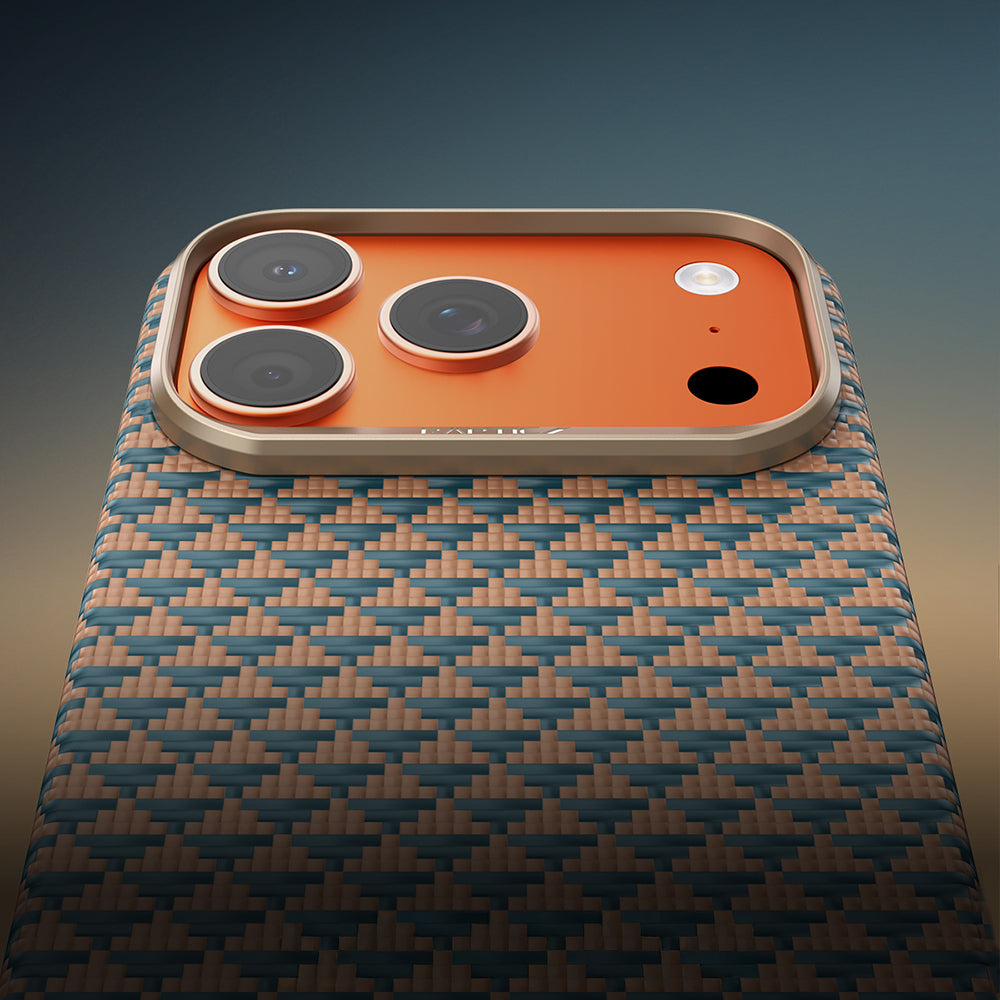 Apple iPhone 18 Pro Kılıf M-safe Şarj Özellikli Raptic Aramid Skin Origin Serisi Karbon Kapak