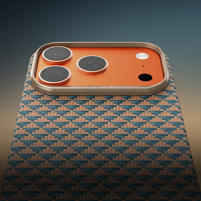 Apple iPhone 18 Pro Kılıf M-safe Şarj Özellikli Raptic Aramid Skin Origin Serisi Karbon Kapak