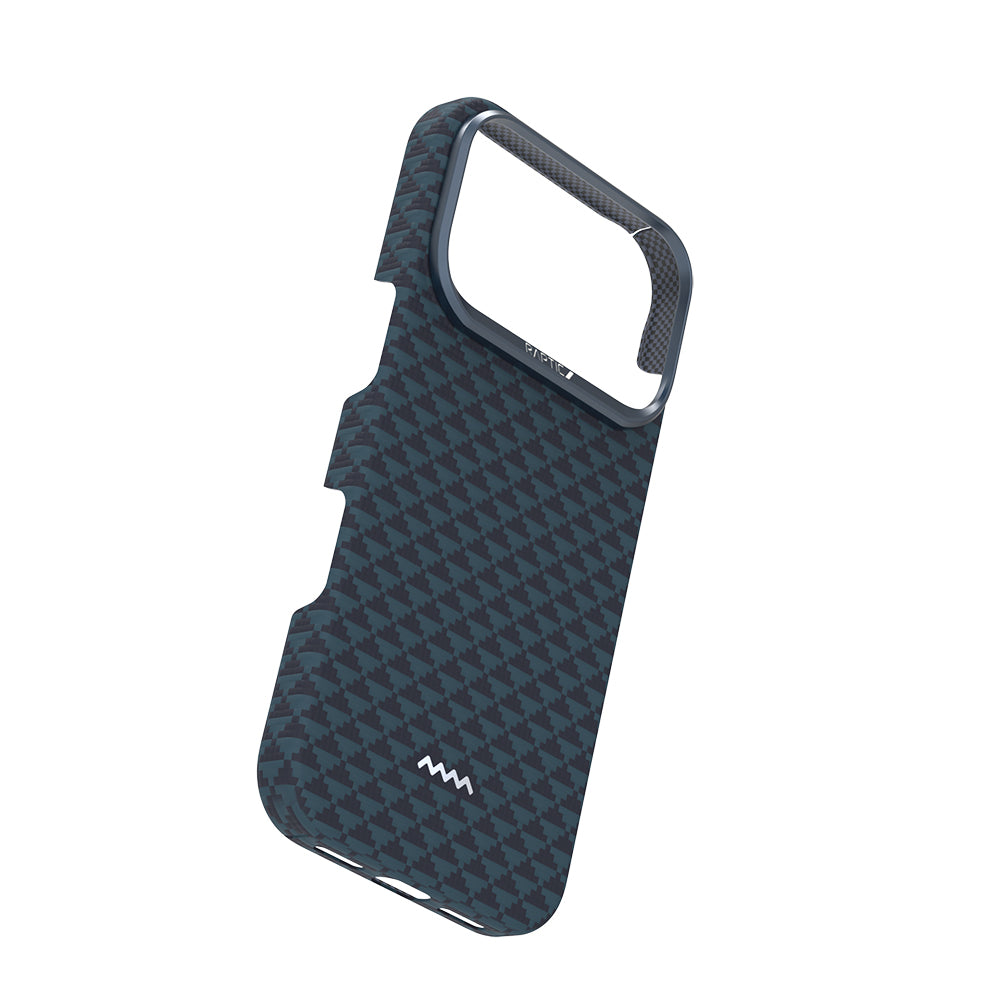 Apple iPhone 18 Pro Kılıf M-safe Şarj Özellikli Raptic Aramid Skin Origin Serisi Karbon Kapak