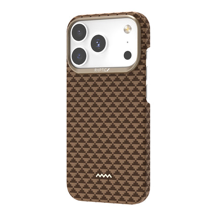 Apple iPhone 18 Pro Kılıf M-safe Şarj Özellikli Raptic Aramid Skin Origin Serisi Karbon Kapak