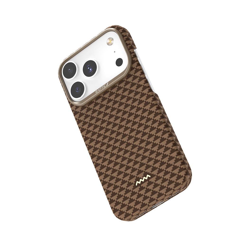 Apple iPhone 18 Pro Kılıf M-safe Şarj Özellikli Raptic Aramid Skin Origin Serisi Karbon Kapak