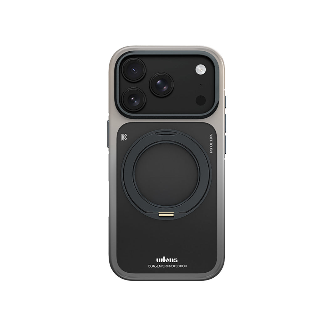 Apple iPhone 18 Pro Kılıf M-safe Şarj Özellikli Sert PC Wlons Arvox Standlı Kapak
