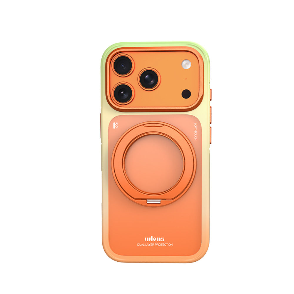 Apple iPhone 18 Pro Kılıf M-safe Şarj Özellikli Sert PC Wlons Arvox Standlı Kapak