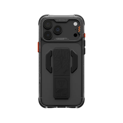Apple iPhone 18 Pro Kılıf M-safe Şarj Özellikli Teknoloji Desenli Skinarma Helio CE Mag Charge Standlı Kapak