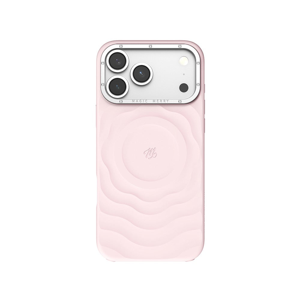 Apple iPhone 18 Pro Kılıf M-safe Şarj Özellikli Wiwu Magic Merry Blossom Drift Serisi Kapak