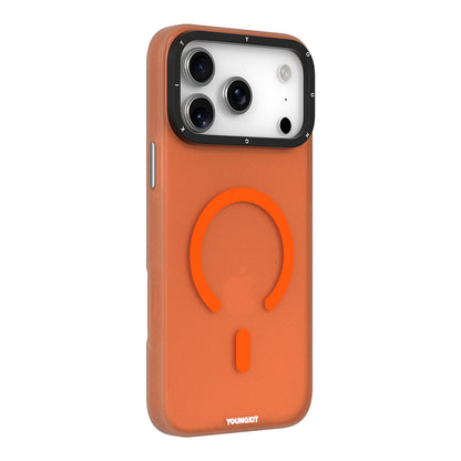 Apple iPhone 18 Pro Kılıf M-safe Şarj Özellikli Youngkit Hidden Sand Serisi Kapak
