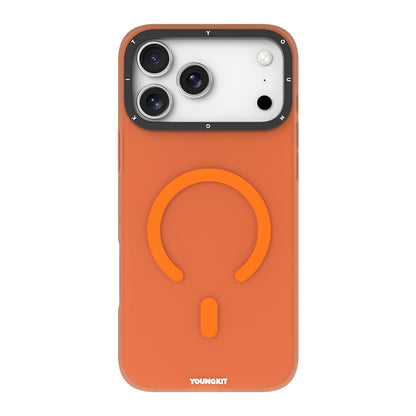 Apple iPhone 18 Pro Kılıf M-safe Şarj Özellikli Youngkit Hidden Sand Serisi Kapak
