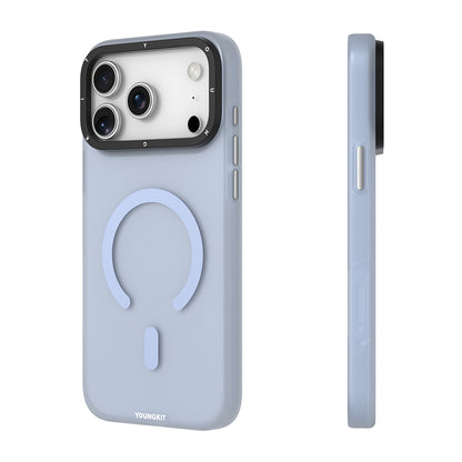 Apple iPhone 18 Pro Kılıf M-safe Şarj Özellikli Youngkit Hidden Sand Serisi Kapak