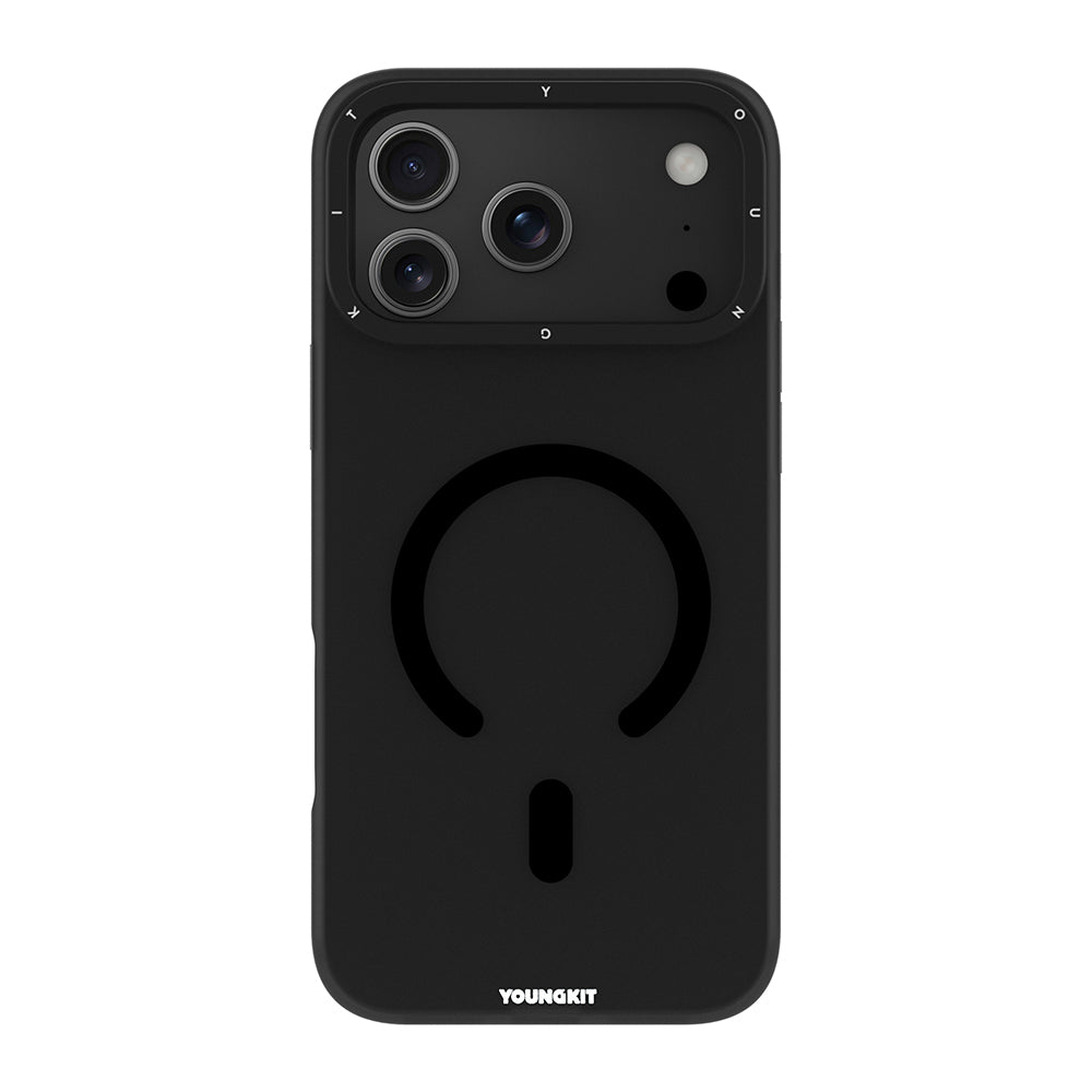 Apple iPhone 18 Pro Kılıf M-safe Şarj Özellikli Youngkit Hidden Sand Serisi Kapak