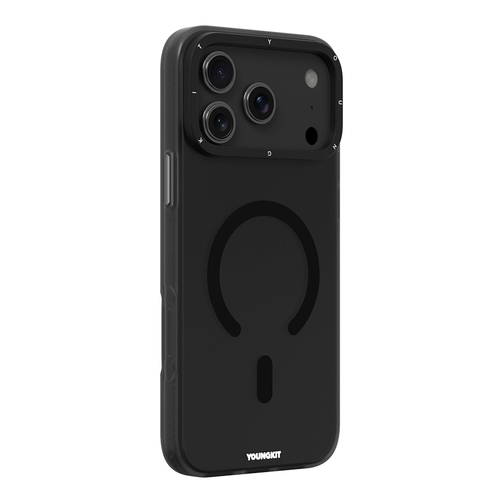 Apple iPhone 18 Pro Kılıf M-safe Şarj Özellikli Youngkit Hidden Sand Serisi Kapak