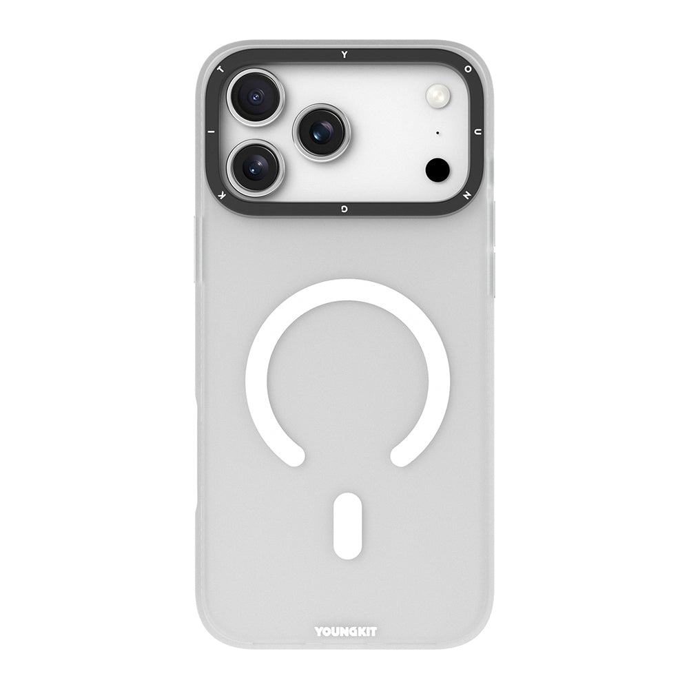 Apple iPhone 18 Pro Kılıf M-safe Şarj Özellikli Youngkit Hidden Sand Serisi Kapak