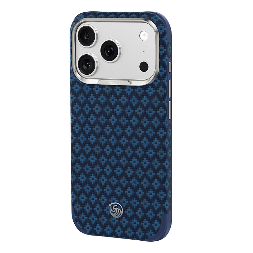 Apple iPhone 18 Pro Kılıf M-Safe Şarj Özellikli Yükseltilmiş Kamera Çerçeveli Benks ArmorGrid ArmorEdge X9 Serisi Kevlar Karbon Kapak