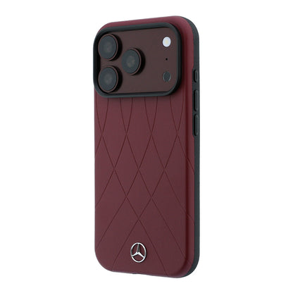 Apple iPhone 18 Pro Kılıf Mercedes Benz Orjinal Lisanslı M-safe Şarj Özellikli 3D Metal Logolu Crossed Lines Kapak