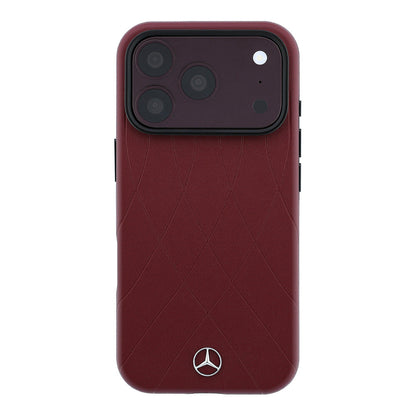 Apple iPhone 18 Pro Kılıf Mercedes Benz Orjinal Lisanslı M-safe Şarj Özellikli 3D Metal Logolu Crossed Lines Kapak