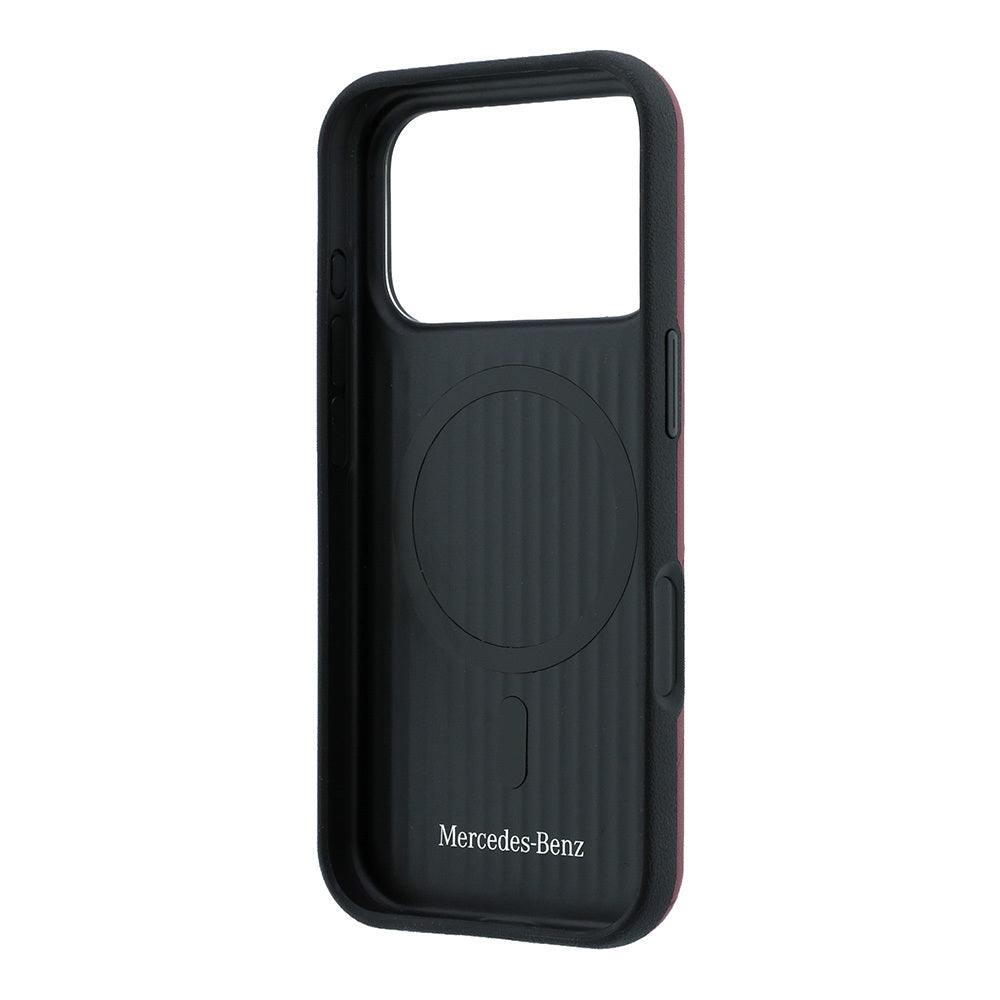 Apple iPhone 18 Pro Kılıf Mercedes Benz Orjinal Lisanslı M-safe Şarj Özellikli 3D Metal Logolu Crossed Lines Kapak