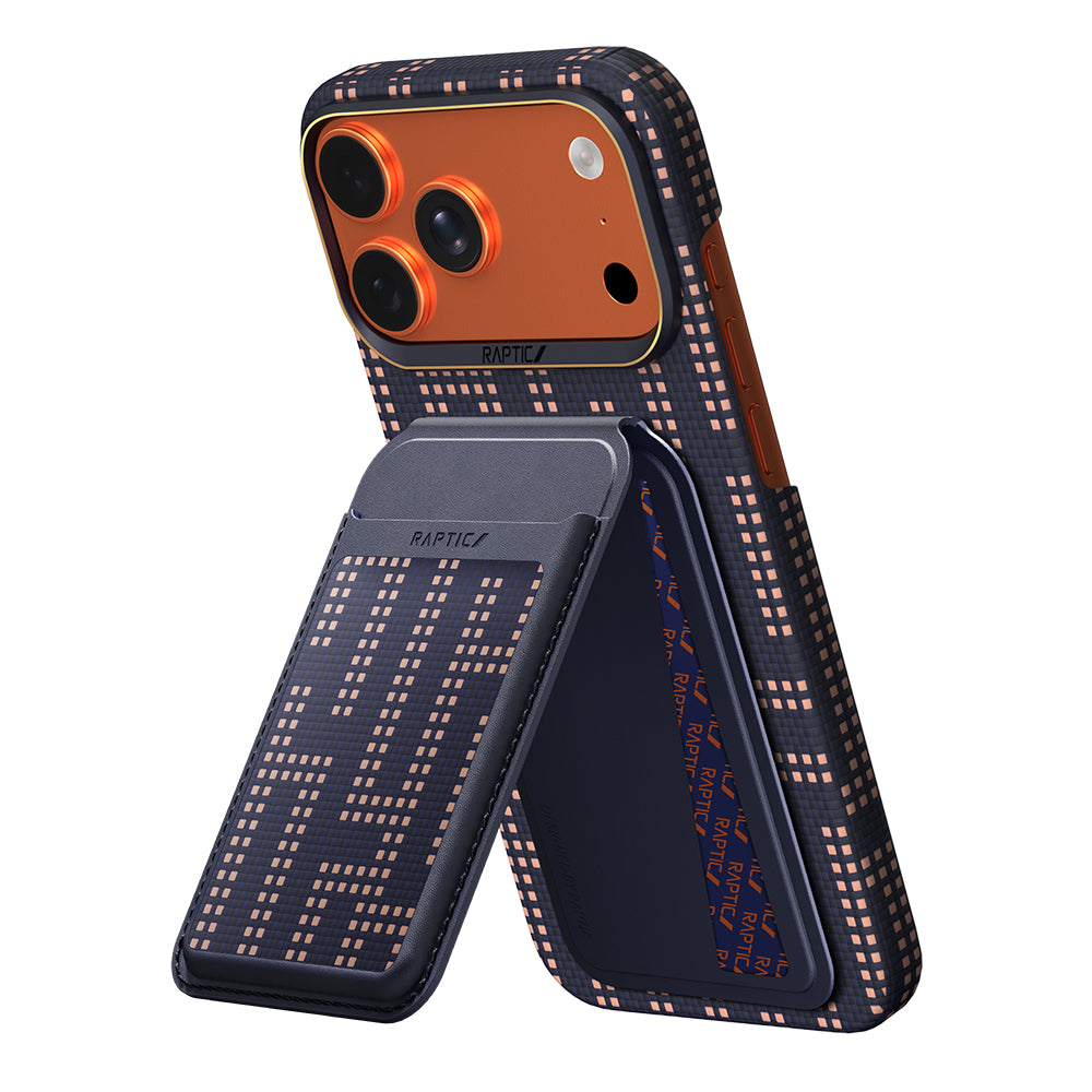Apple iPhone 18 Pro Kılıf Raptic 2in1 Bundle Kit Aramid Skin Grid Serisi Kartlık ve Karbon Kapak