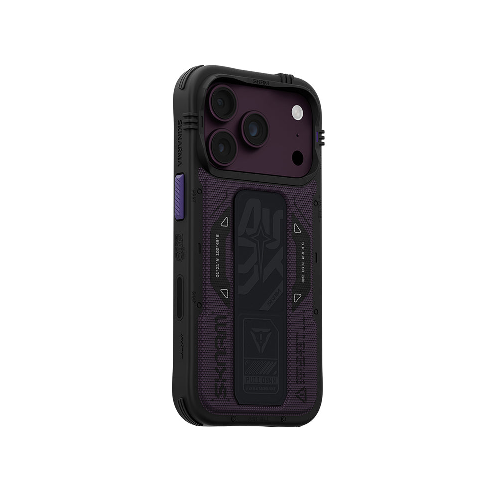 Apple iPhone 18 Pro Kılıf SkinArma M-safe Şarj Özellikli Airbag Tasarımlı Standlı Phantom Kapak