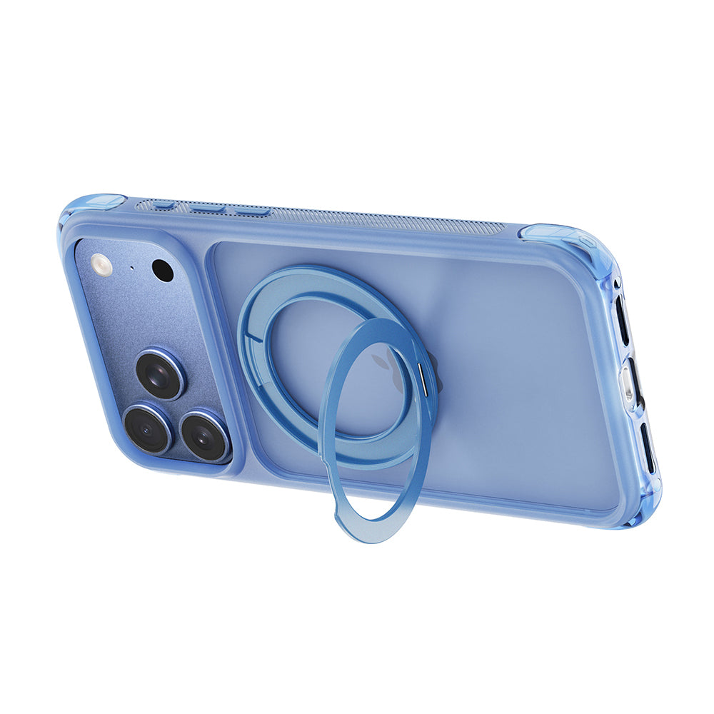 Apple iPhone 18 Pro Kılıf Wiwu AG-203 AeroGuard Ultra Serisi M-safe Şarj Özellikli Airbag Tasarımlı Standlı Kapak