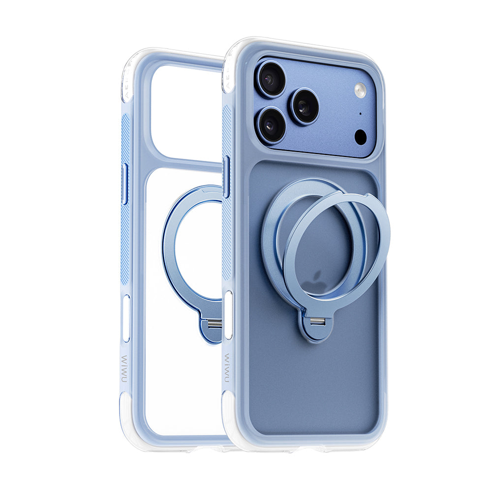 Apple iPhone 18 Pro Kılıf Wiwu AS-203 AeroShield Ultra Serisi M-safe Şarj Özellikli Airbag Tasarımlı Standlı Kapak