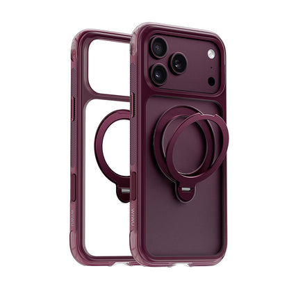 Apple iPhone 18 Pro Kılıf Wiwu AS-203 AeroShield Ultra Serisi M-safe Şarj Özellikli Airbag Tasarımlı Standlı Kapak