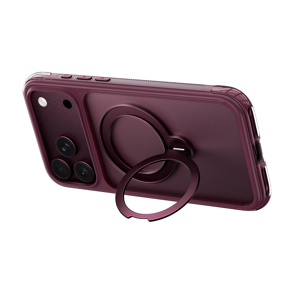 Apple iPhone 18 Pro Kılıf Wiwu AS-203 AeroShield Ultra Serisi M-safe Şarj Özellikli Airbag Tasarımlı Standlı Kapak