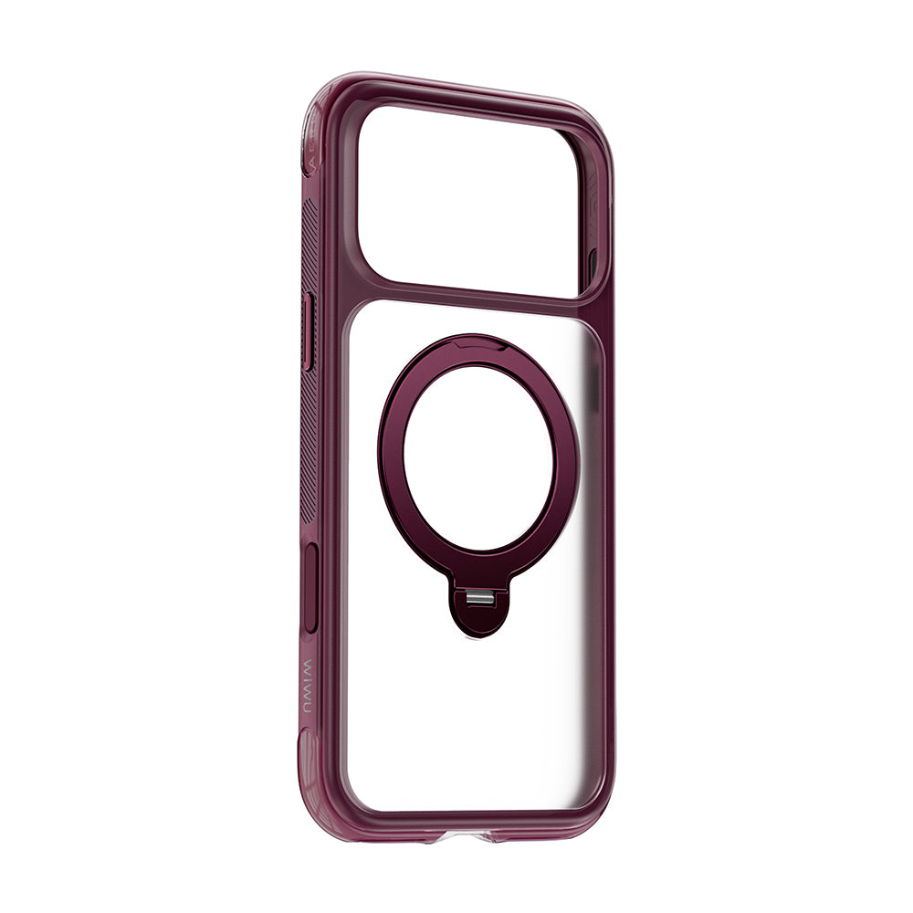 Apple iPhone 18 Pro Kılıf Wiwu AS-203 AeroShield Ultra Serisi M-safe Şarj Özellikli Airbag Tasarımlı Standlı Kapak