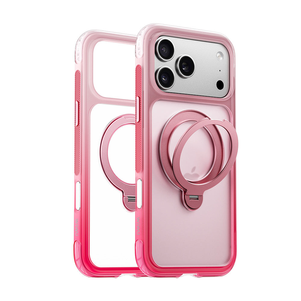 Apple iPhone 18 Pro Kılıf Wiwu AS-204 AeroShield Aurora Ultra Serisi M-safe Şarj Özellikli Airbag Tasarımlı Standlı Kapak