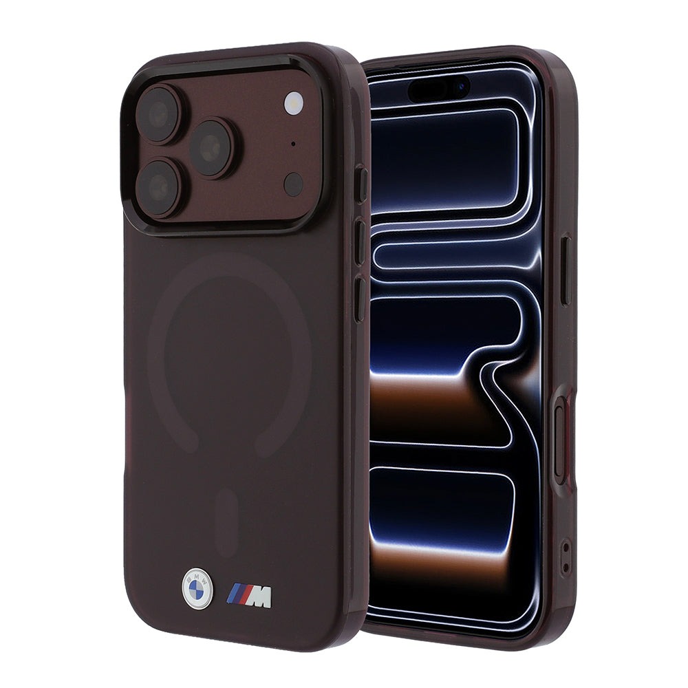 Apple iPhone 18 Pro Max Kılıf BMW Orjinal Lisanslı M-safe Şarj Özellikli Metal Buton Tasarımlı Buzlu IML Baskılı Kapak