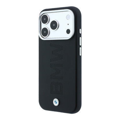 Apple iPhone 18 Pro Max Kılıf BMW Orjinal Lisanslı M-safe Şarj Özellikli Ortalı Sıcak Damga Logolu Deri Kapak