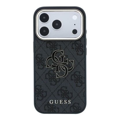 Apple iPhone 18 Pro Max Kılıf Guess Orjinal Lisanslı 4G Büyük Resin Logolu PU Kapak